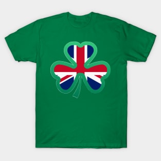 British Flag for st patricks day, Irish Shamrock T-Shirt